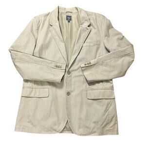 Gap Tan Striped Blazer Mens Size XL Jacket Sport Coat Cotton Twill Preppy Light